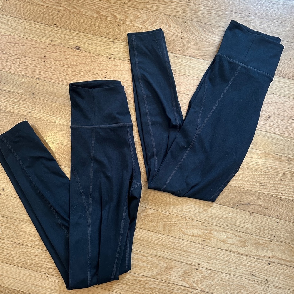 Pair of Girlfriend Collective Leggings - XS and S